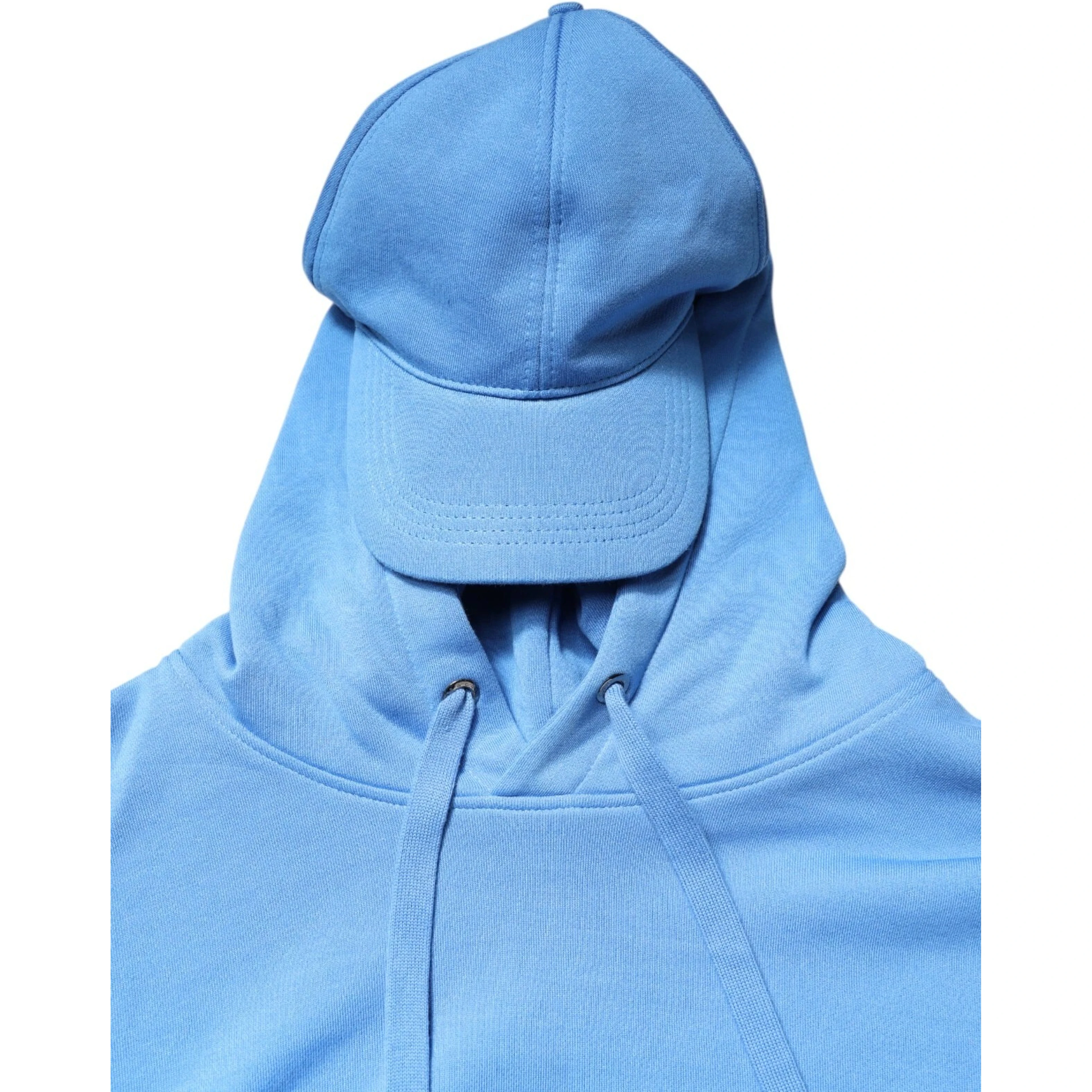 Blue Cotton Hooded Men Sportswear One Size Vest