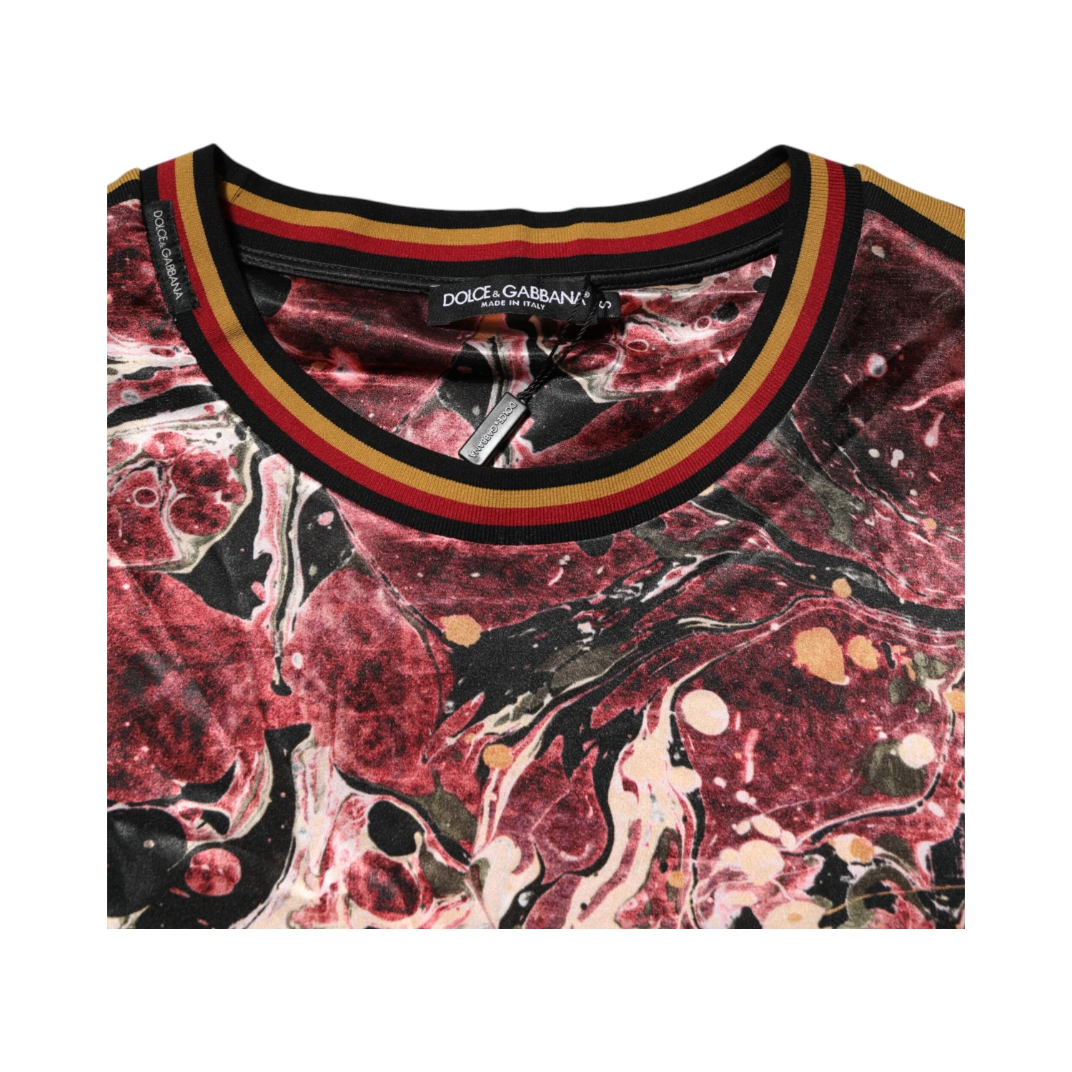 Multicolor Polyester Marble Print Oversize T-shirt