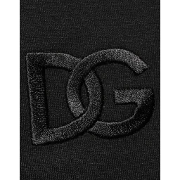 Black Cotton Embroidered DG Logo Pocket T-shirt