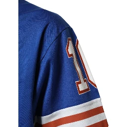 Blue Cotton DG Logo Mesh Jersey T-shirt