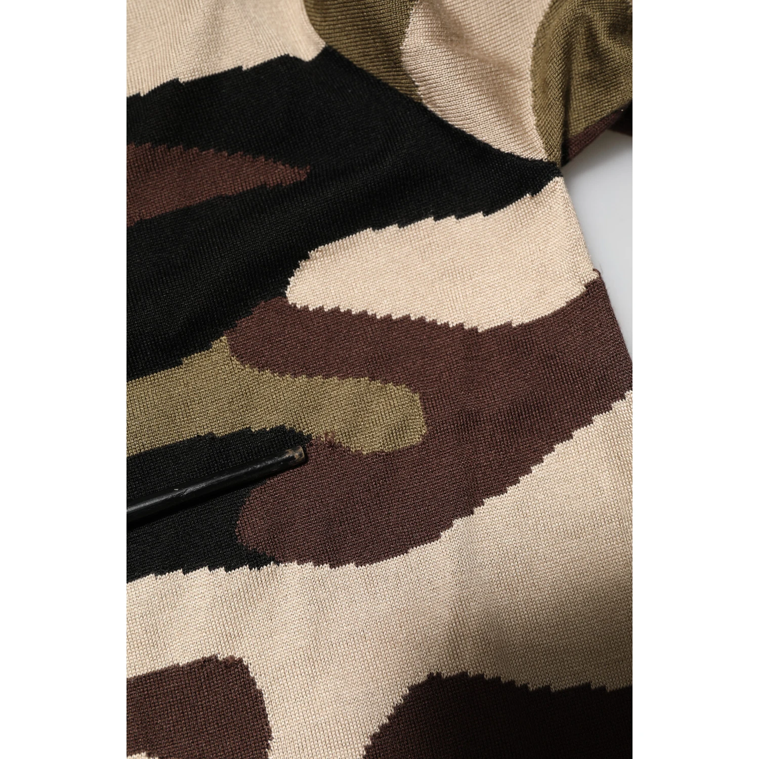 Camouflage Brown Silk Military Polo T-shirt