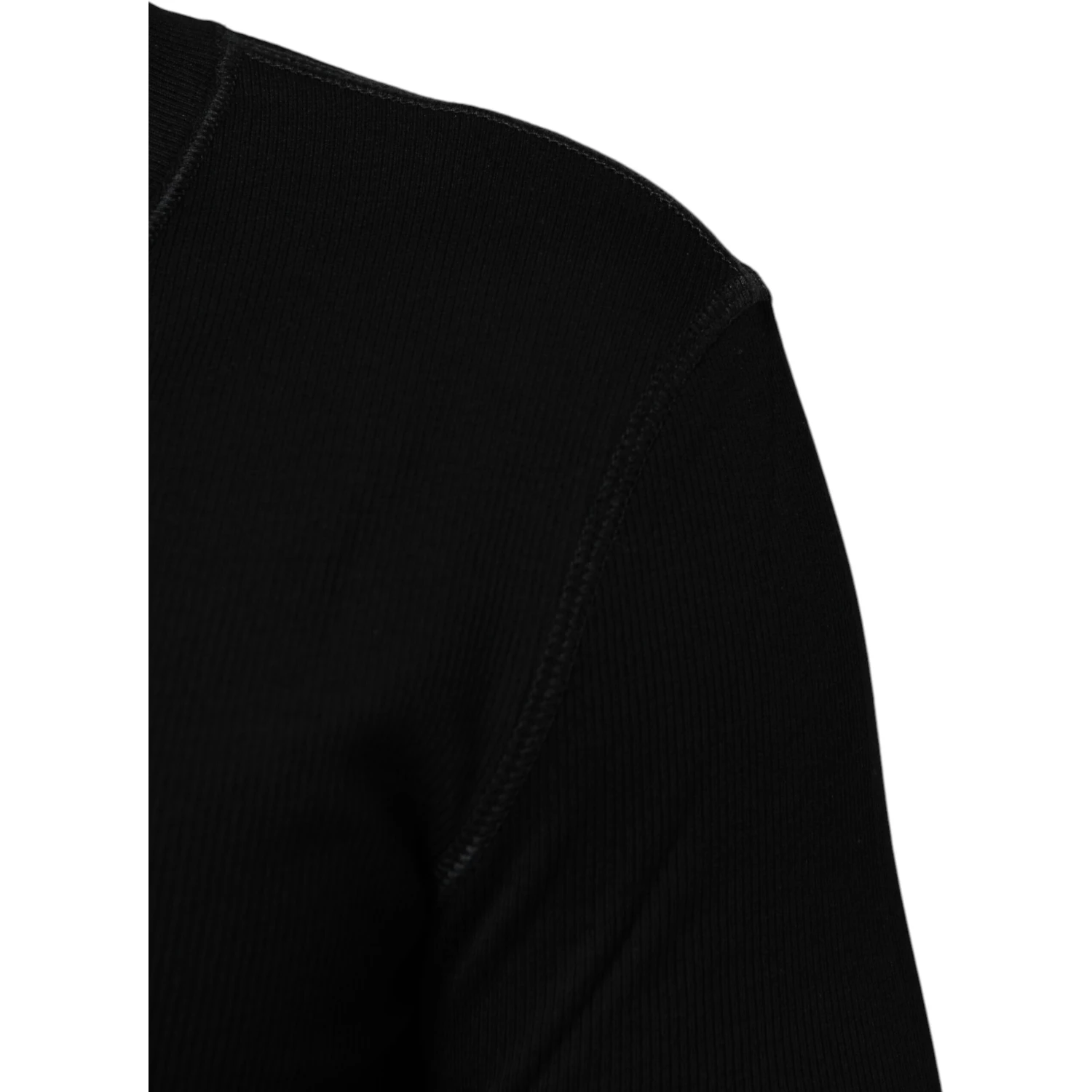 Black Cotton Button Up Men Cardigan Sweater