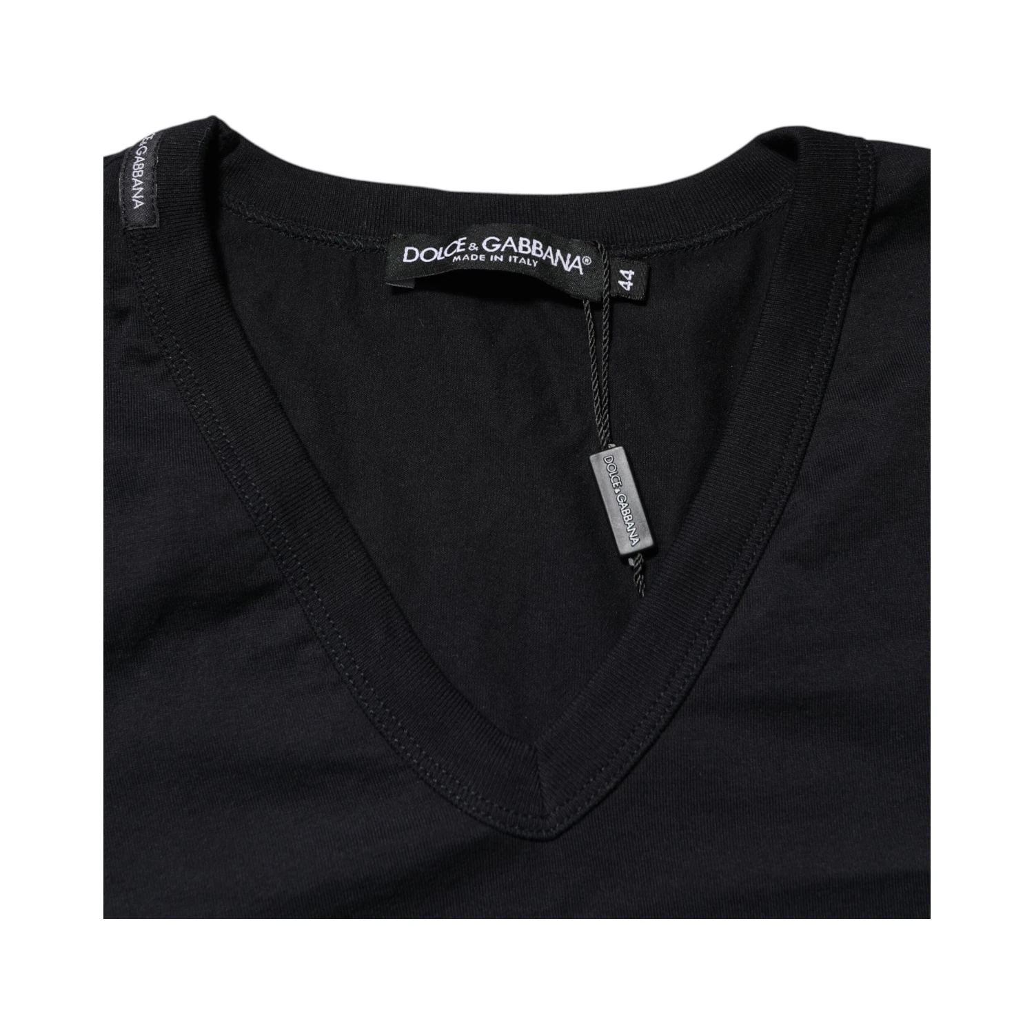 Black Cotton Plain V-Neck Men Shirt T-shirt