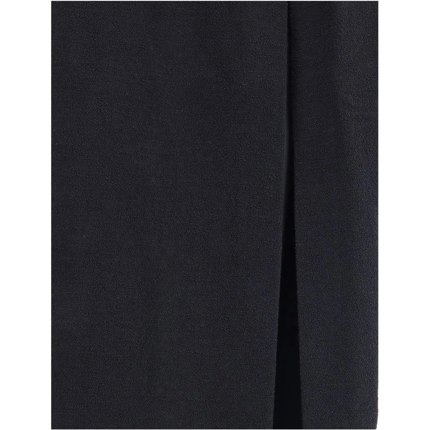 Black Fleece Wool Long Skirt