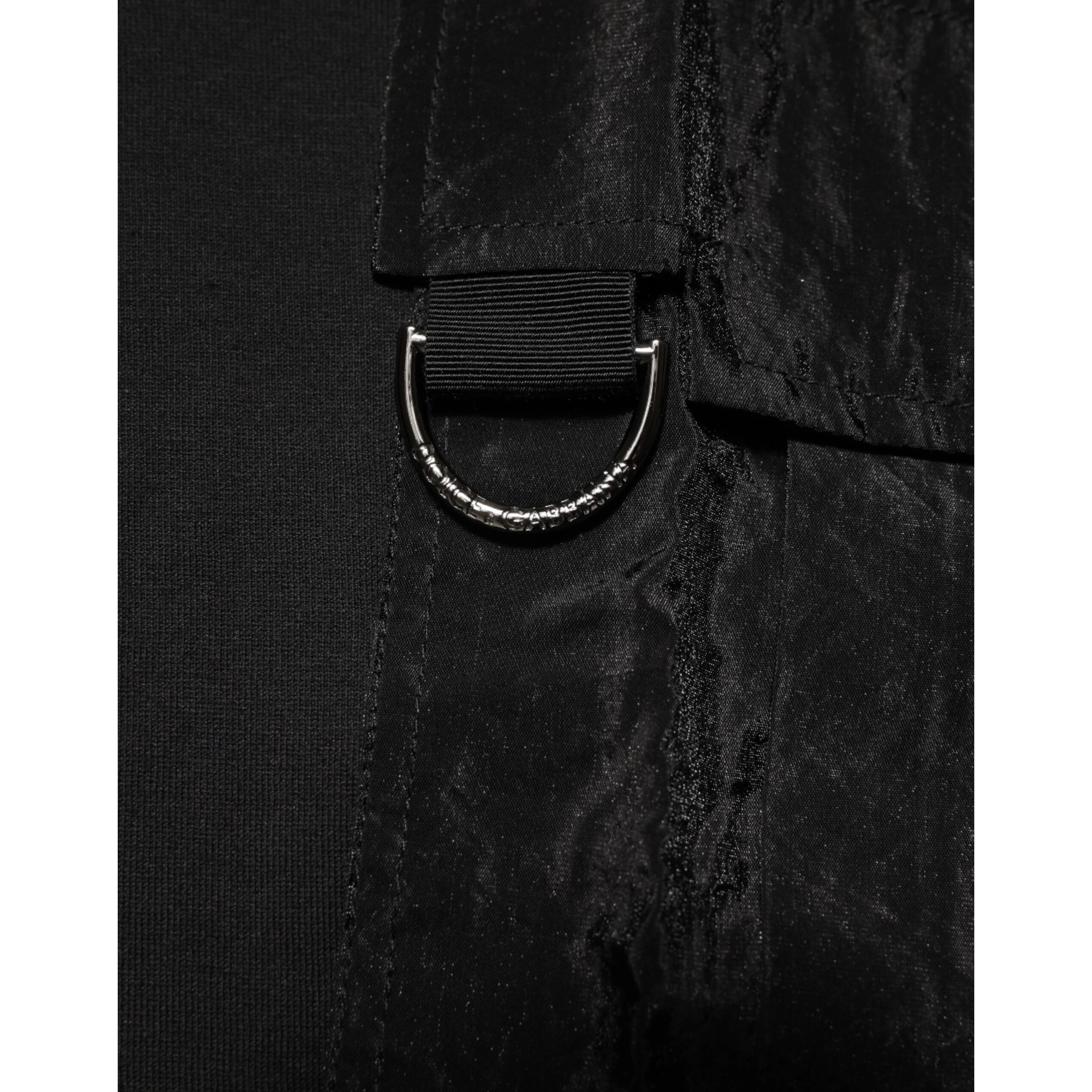 Black Cotton Embroidered DG Logo Pocket T-shirt