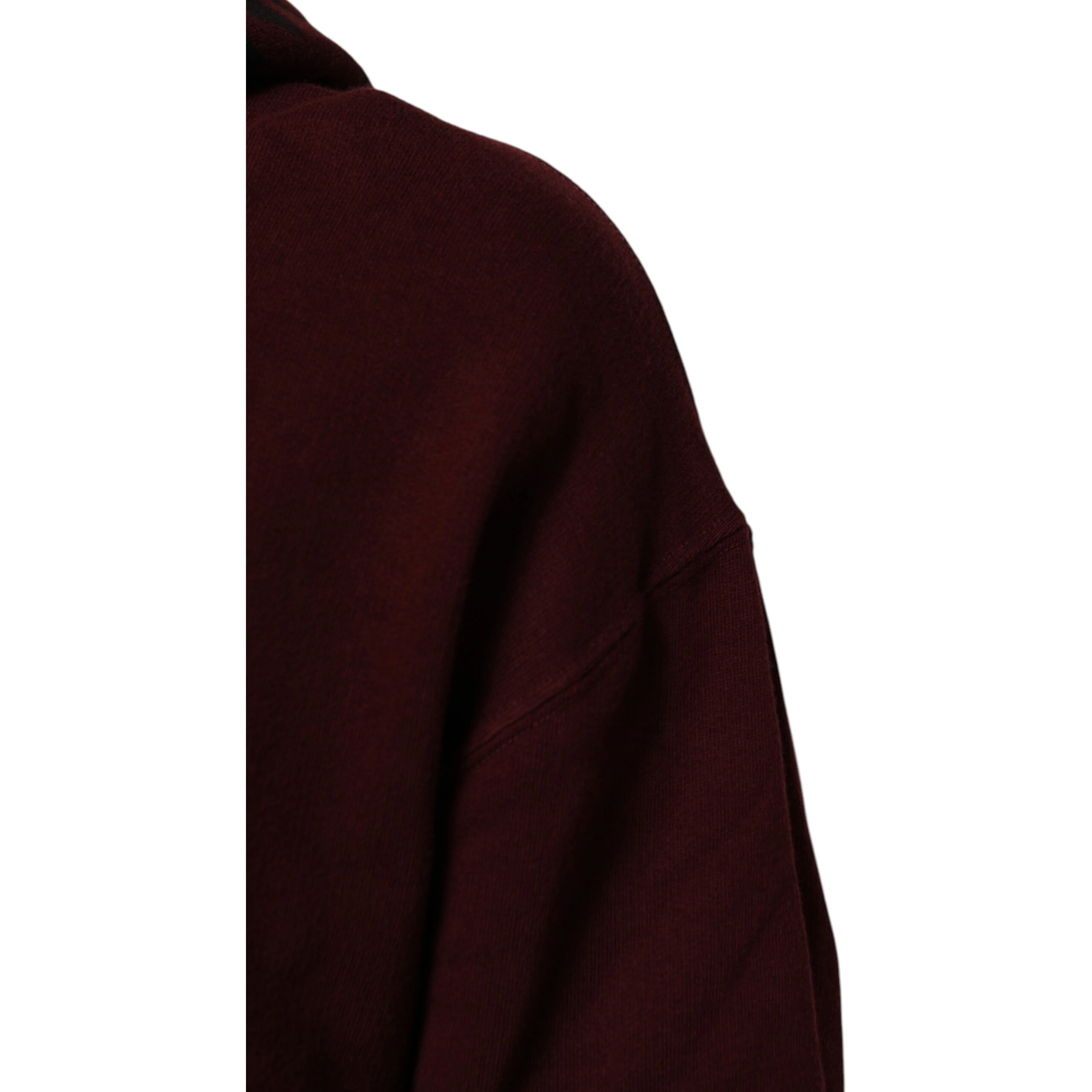 Burgundy Cotton Plaid Lined Men Hoodie Sweater