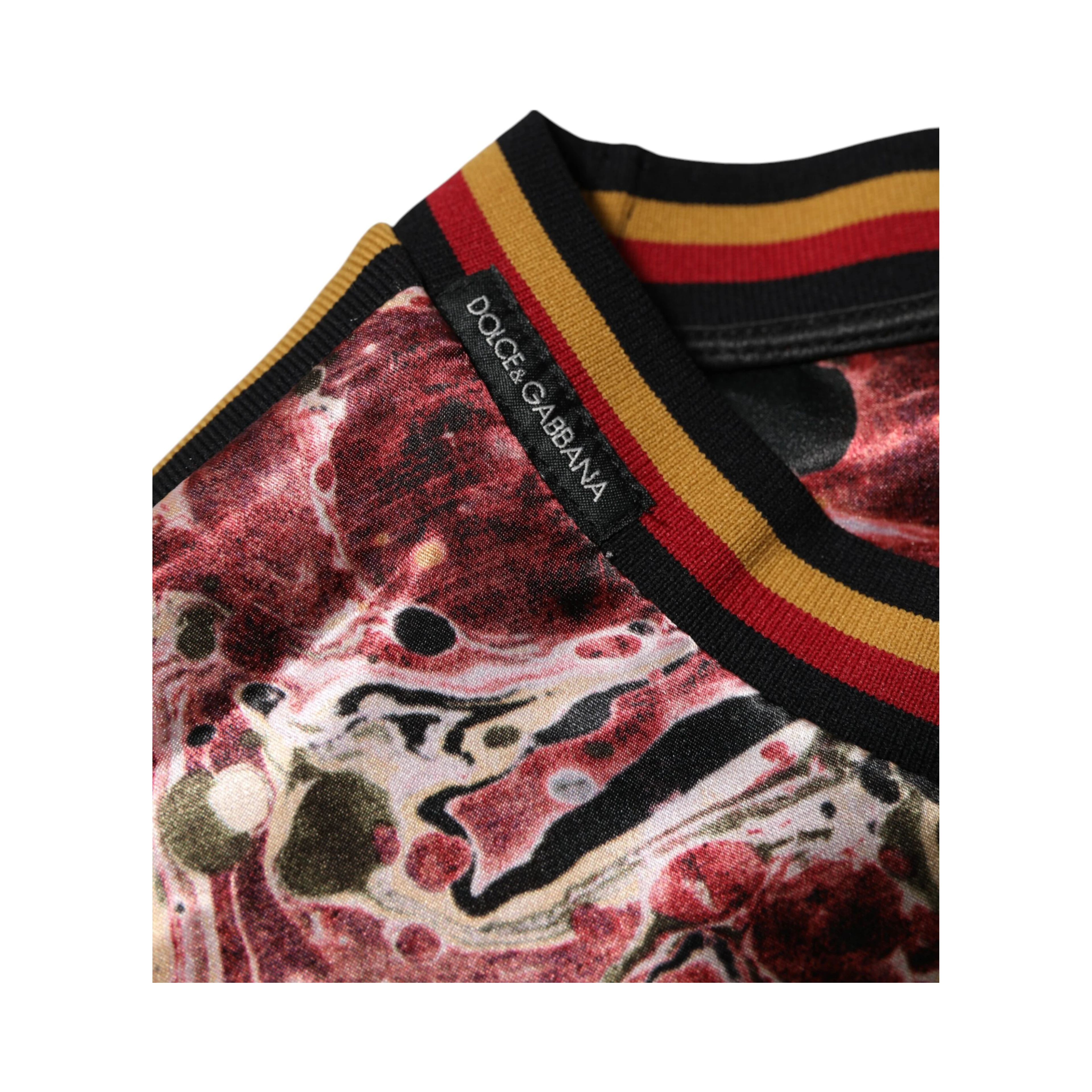 Multicolor Polyester Marble Print Oversize T-shirt