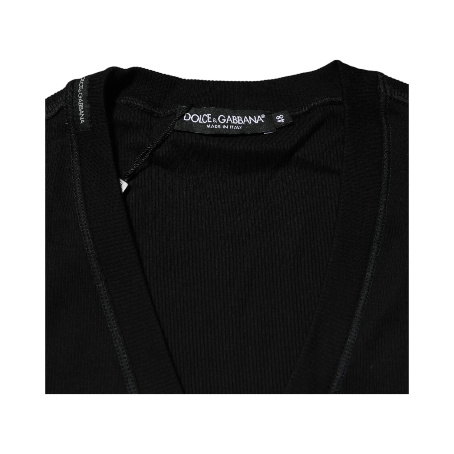 Black Cotton Button Up Men Cardigan Sweater