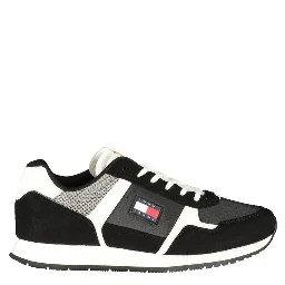 Black Polyester Men Sneaker