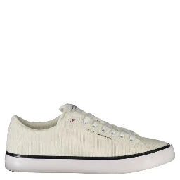 White Polyester Men Sneaker