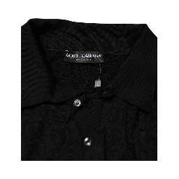 Black Silk Jacquard DG Polo Shirt T-shirt
