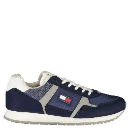 Blue Polyester Men Sneaker