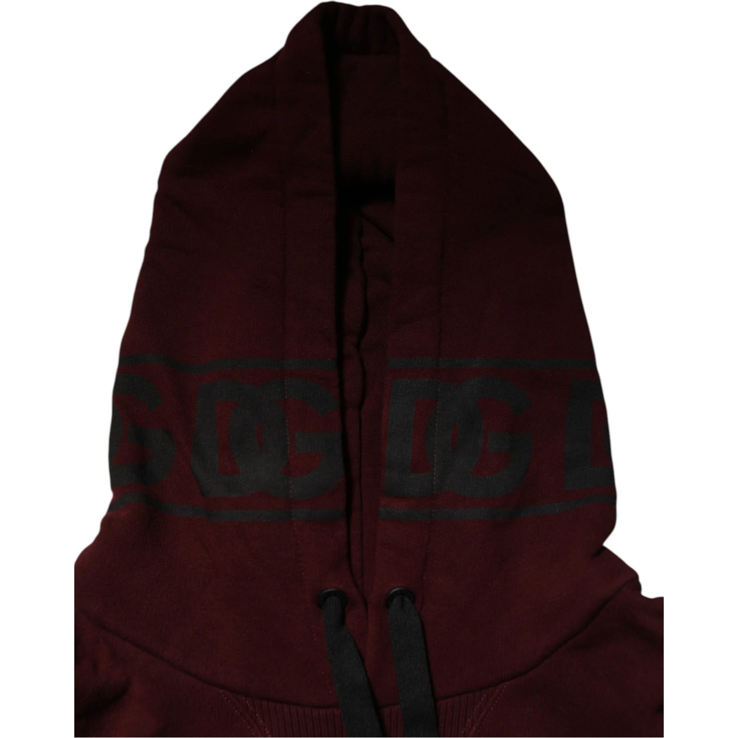 Burgundy Cotton Plaid Lined Men Hoodie Sweater