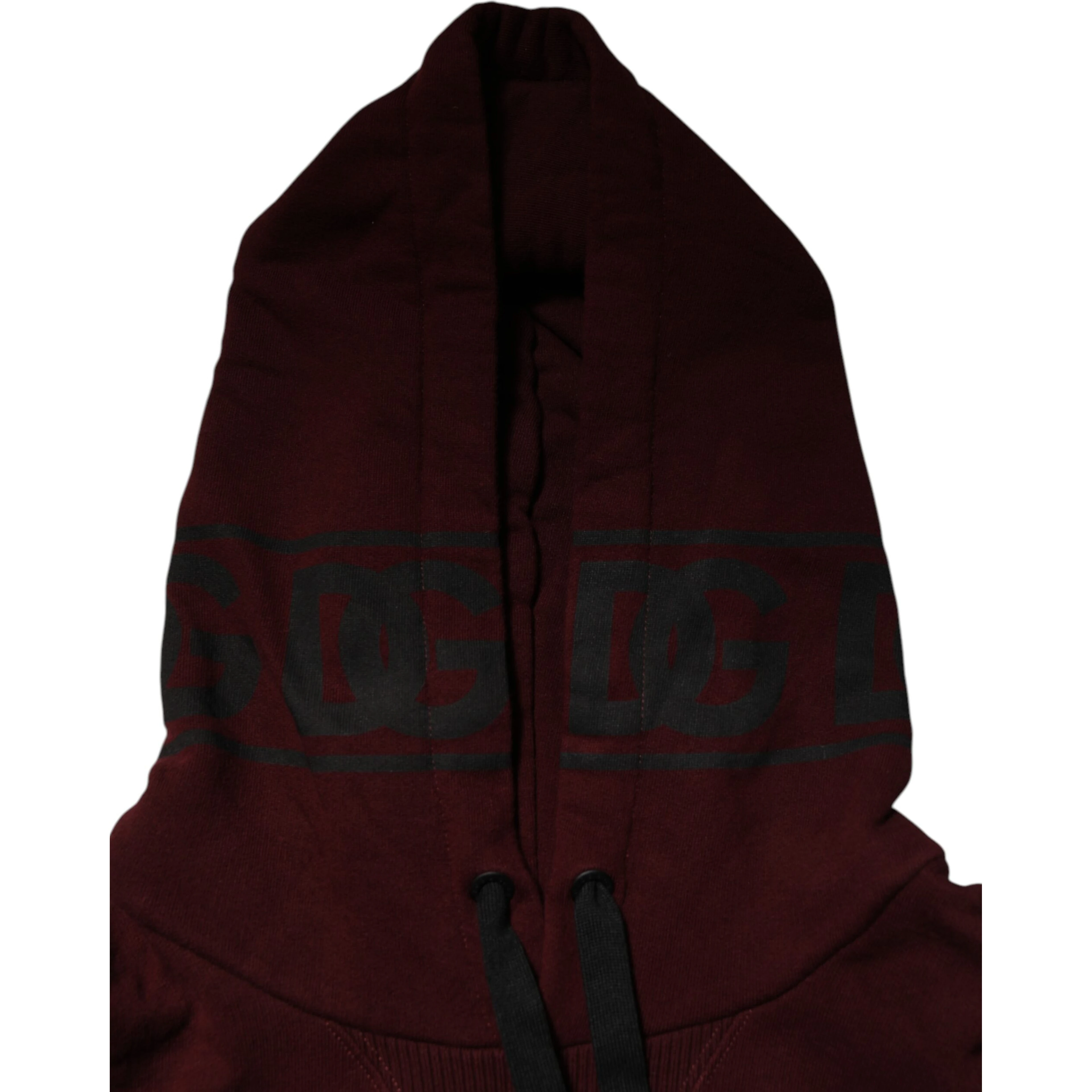 Burgundy Cotton Plaid Lined Men Hoodie Sweater