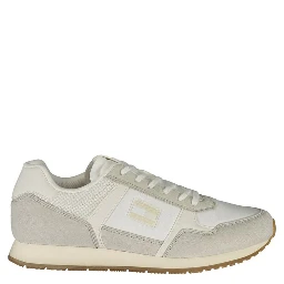 White Polyester Men Sneaker