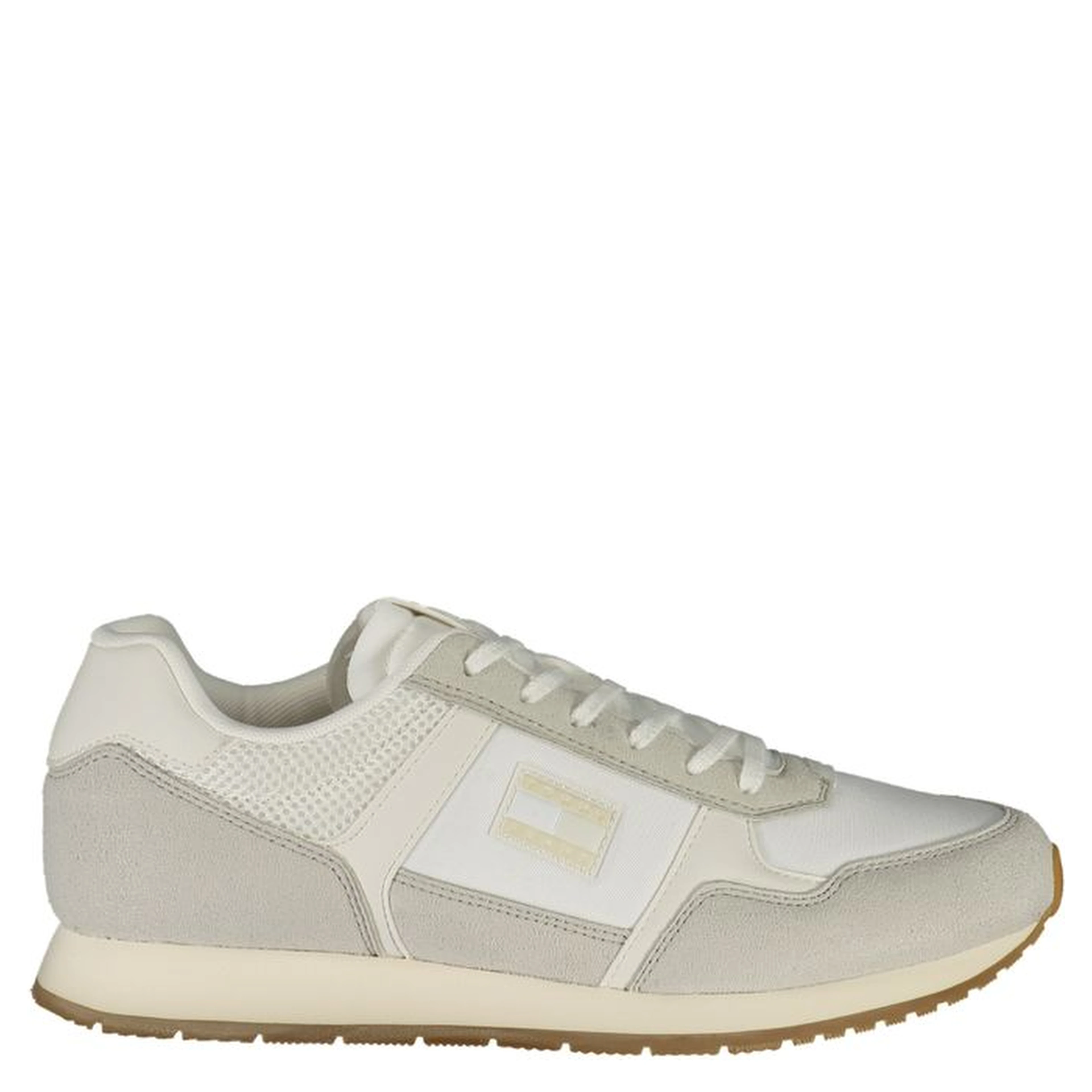 White Polyester Men Sneaker
