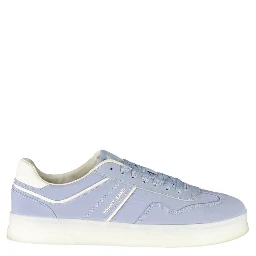 Blue Leather Women Sneaker