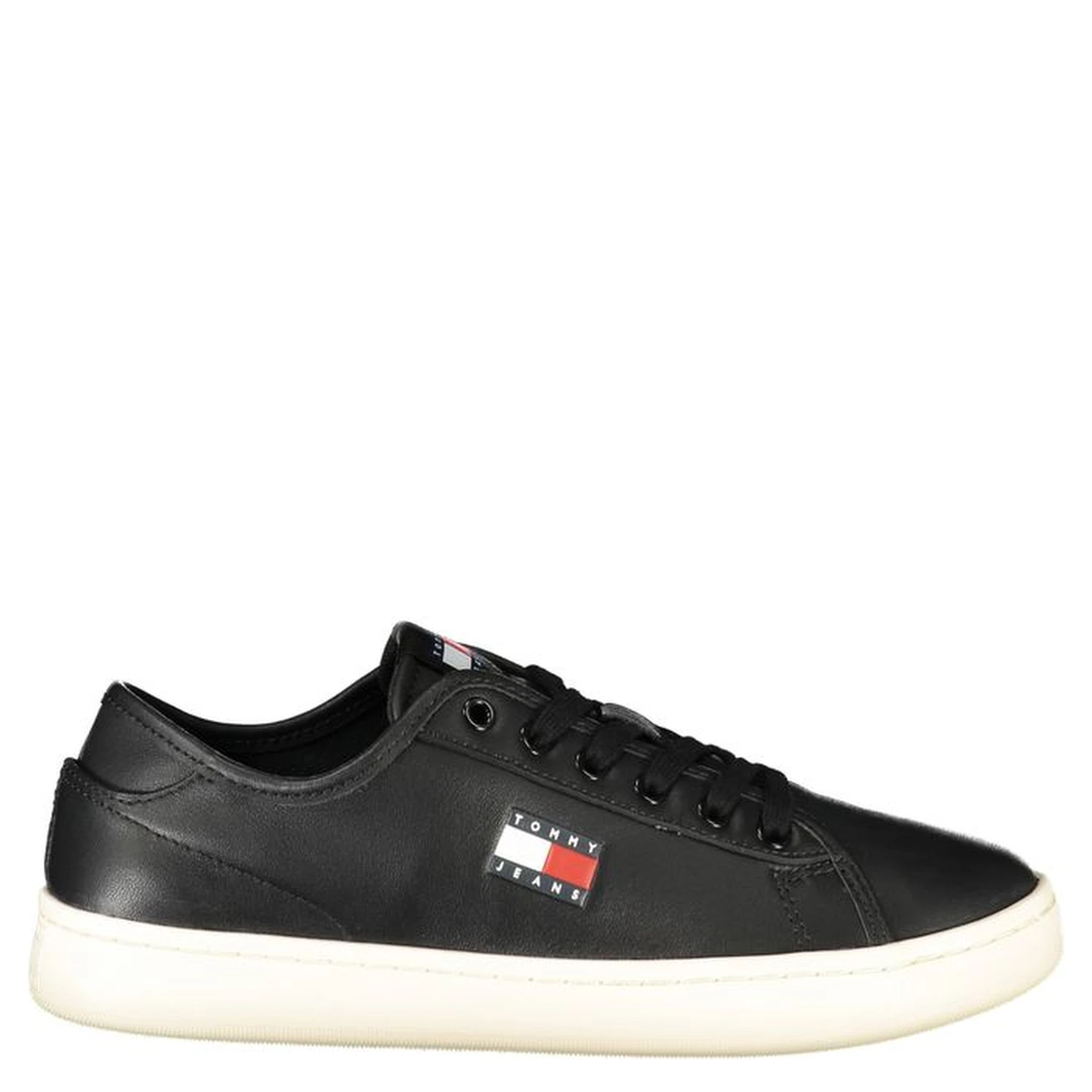 Black Leather Women's Sneaker