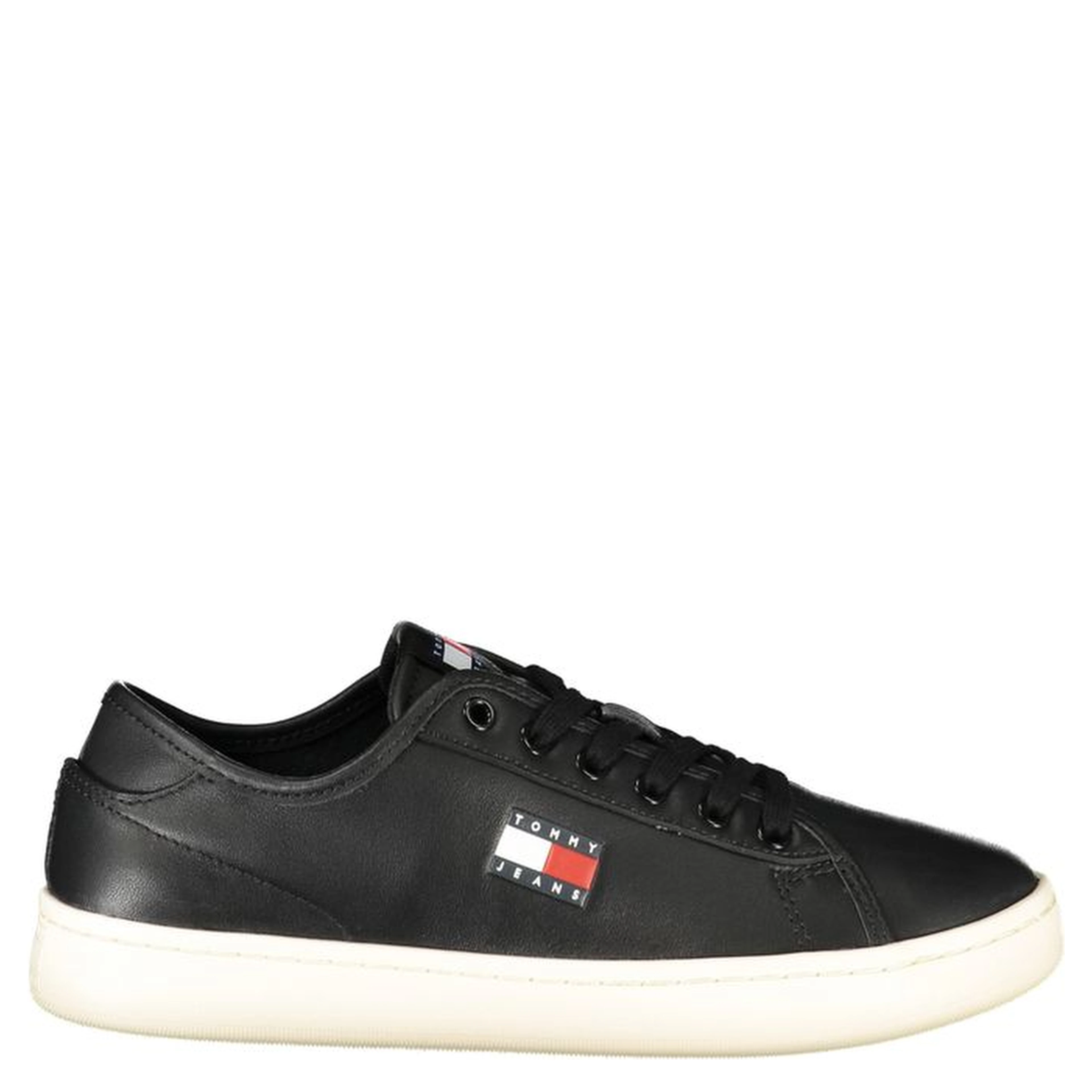 Black Leather Women's Sneaker