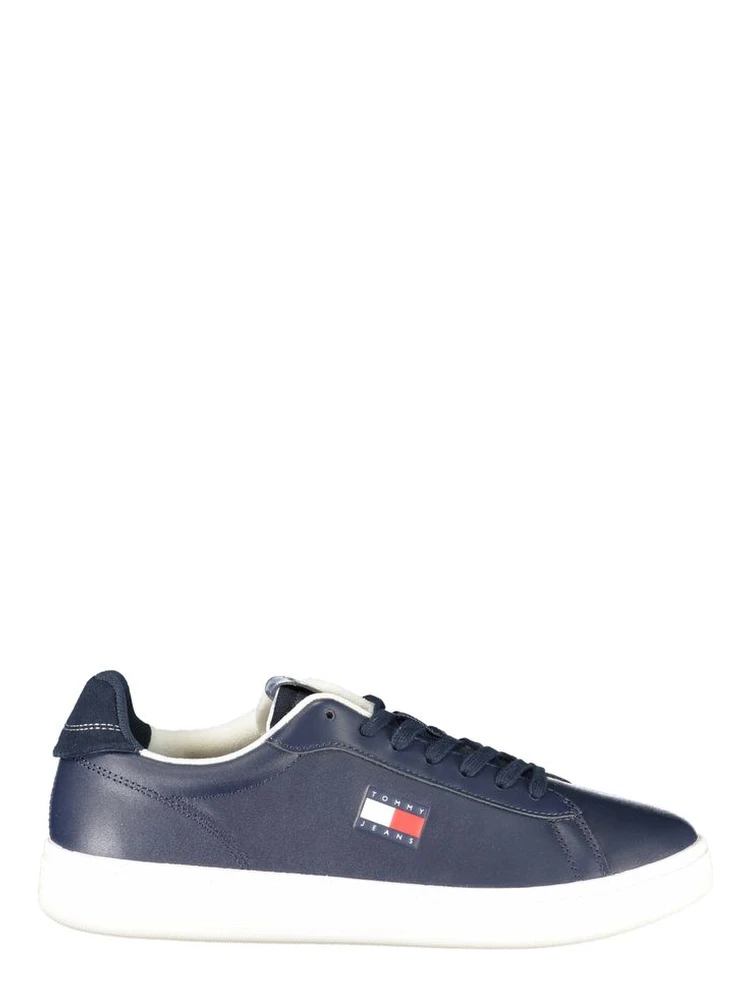 Blue Leather Men Sneaker