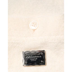 Ivory Cotton Terry Logo Pocket Polo T-shirt