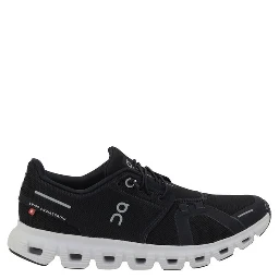 Black Polyester Athletic Sneakers