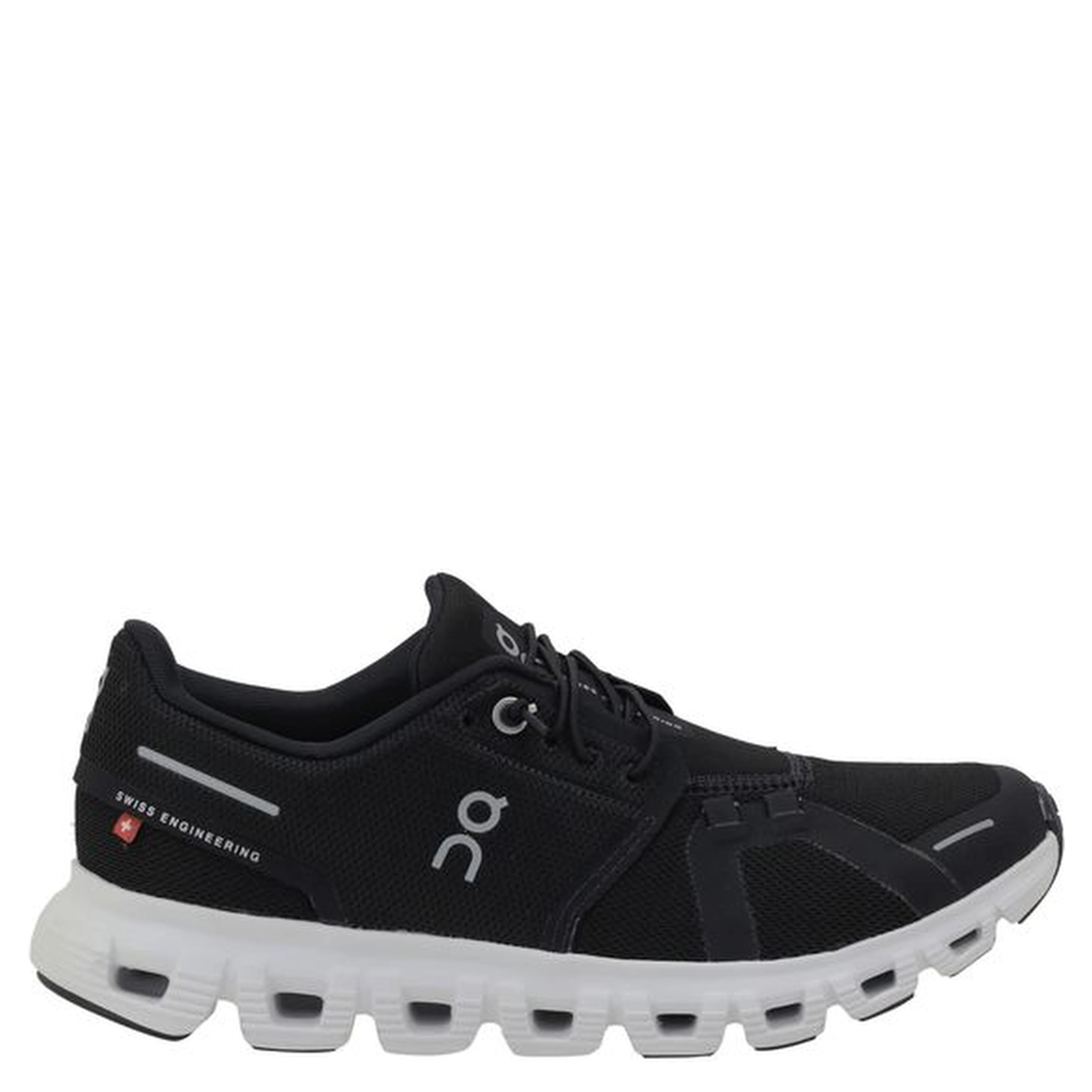 Black Polyester Athletic Sneakers