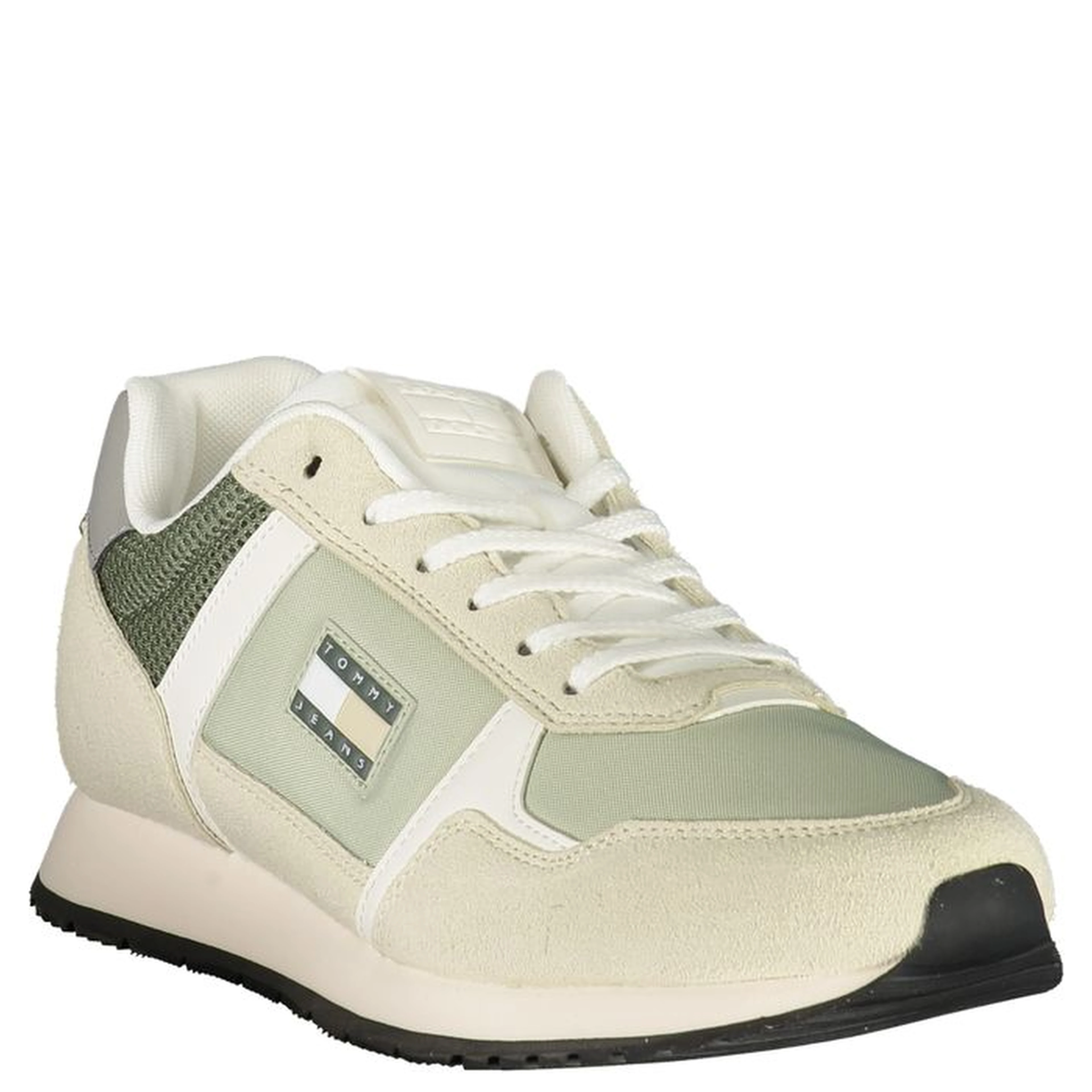 Green Polyester Men Sneaker