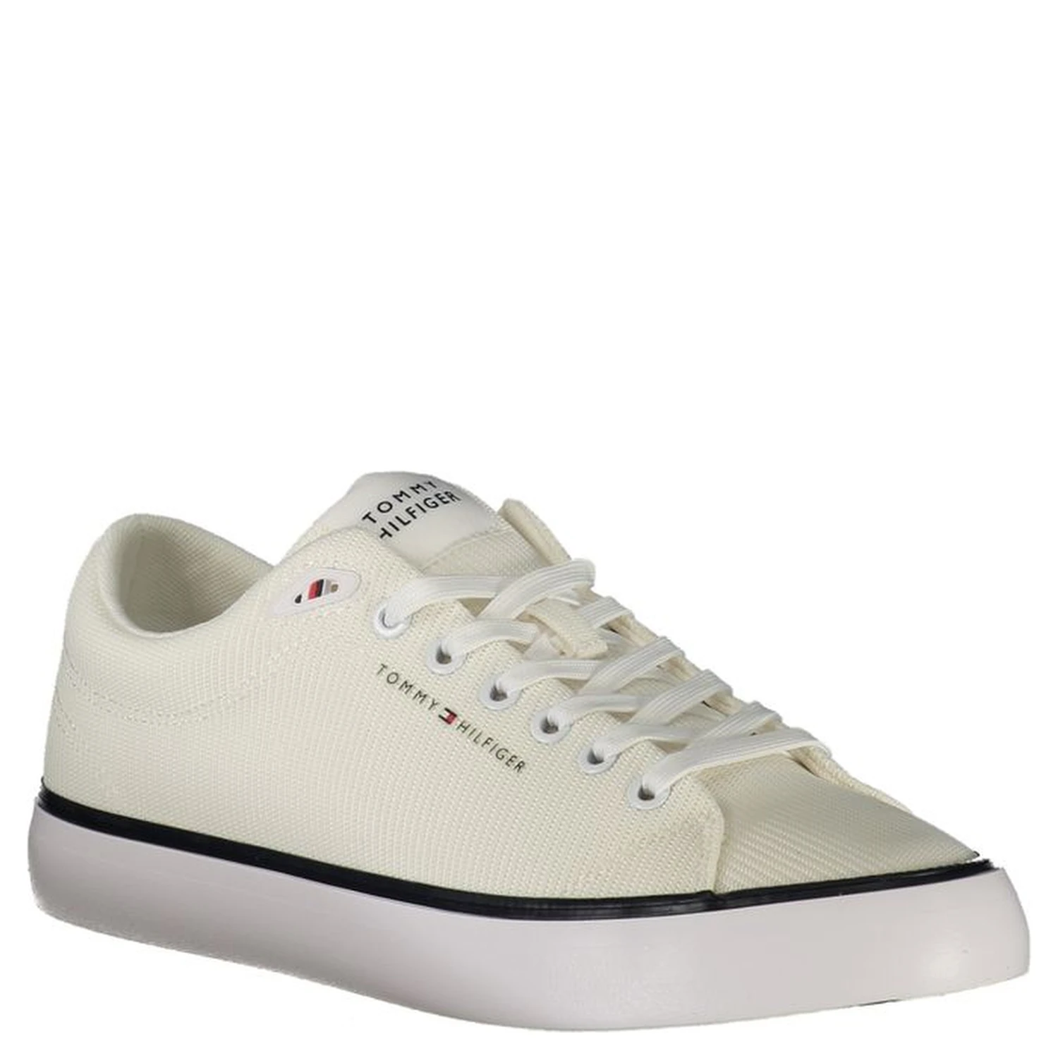 White Polyester Men Sneaker