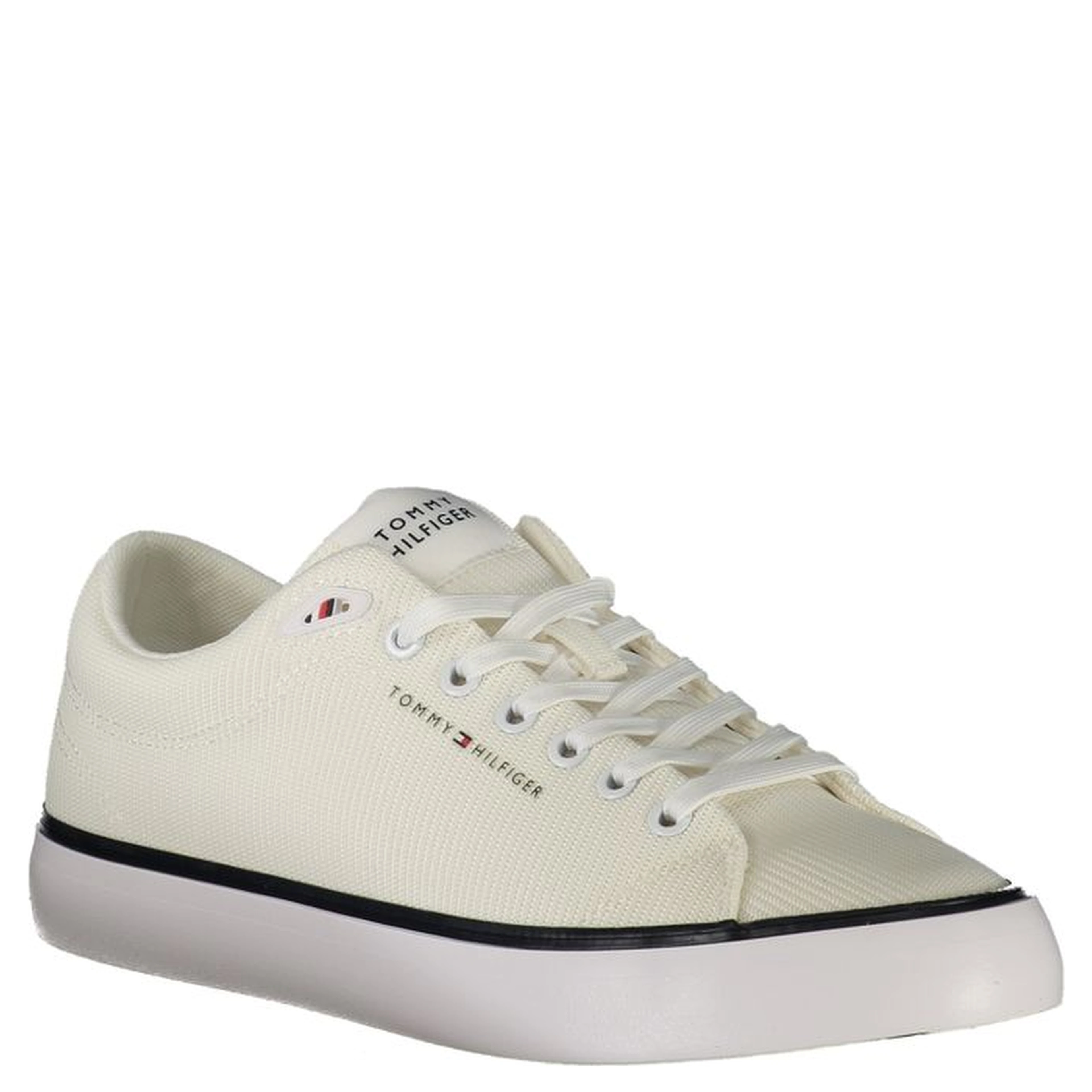 White Polyester Men Sneaker