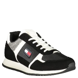 Black Polyester Men Sneaker