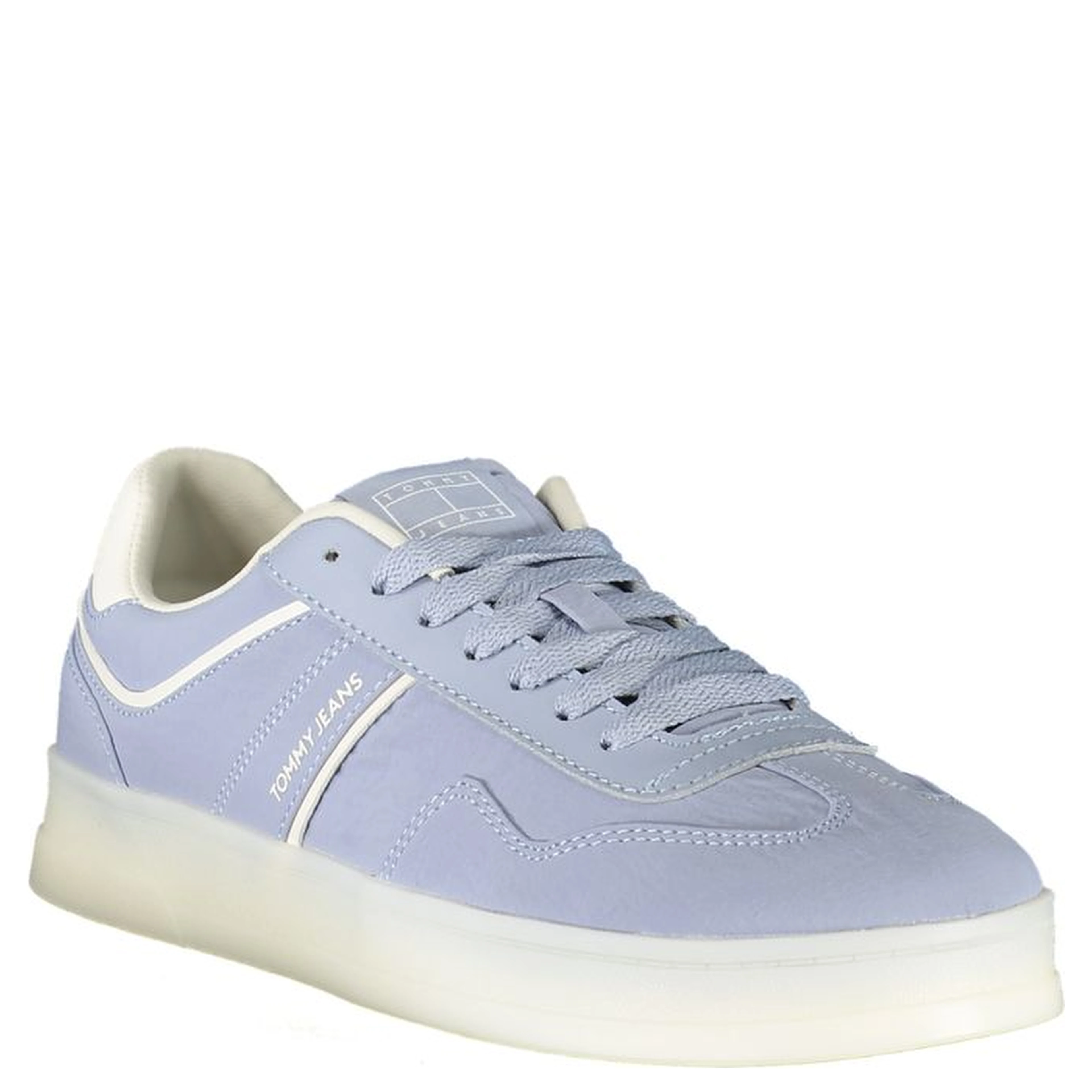 Blue Leather Women Sneaker