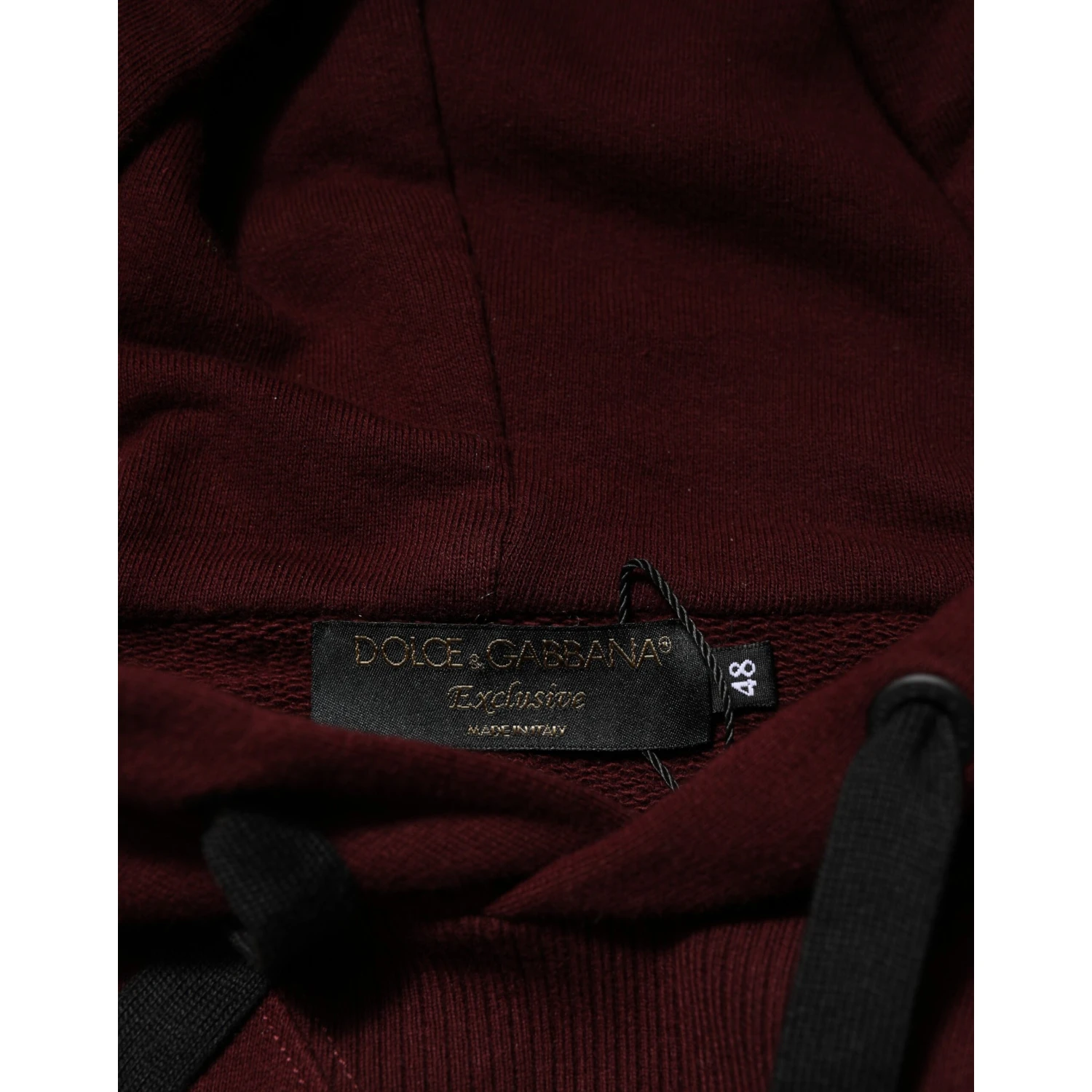 Burgundy Cotton Plaid Lined Men Hoodie Sweater