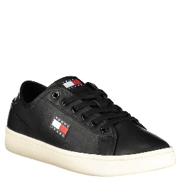 Black Leather Women's Sneaker
