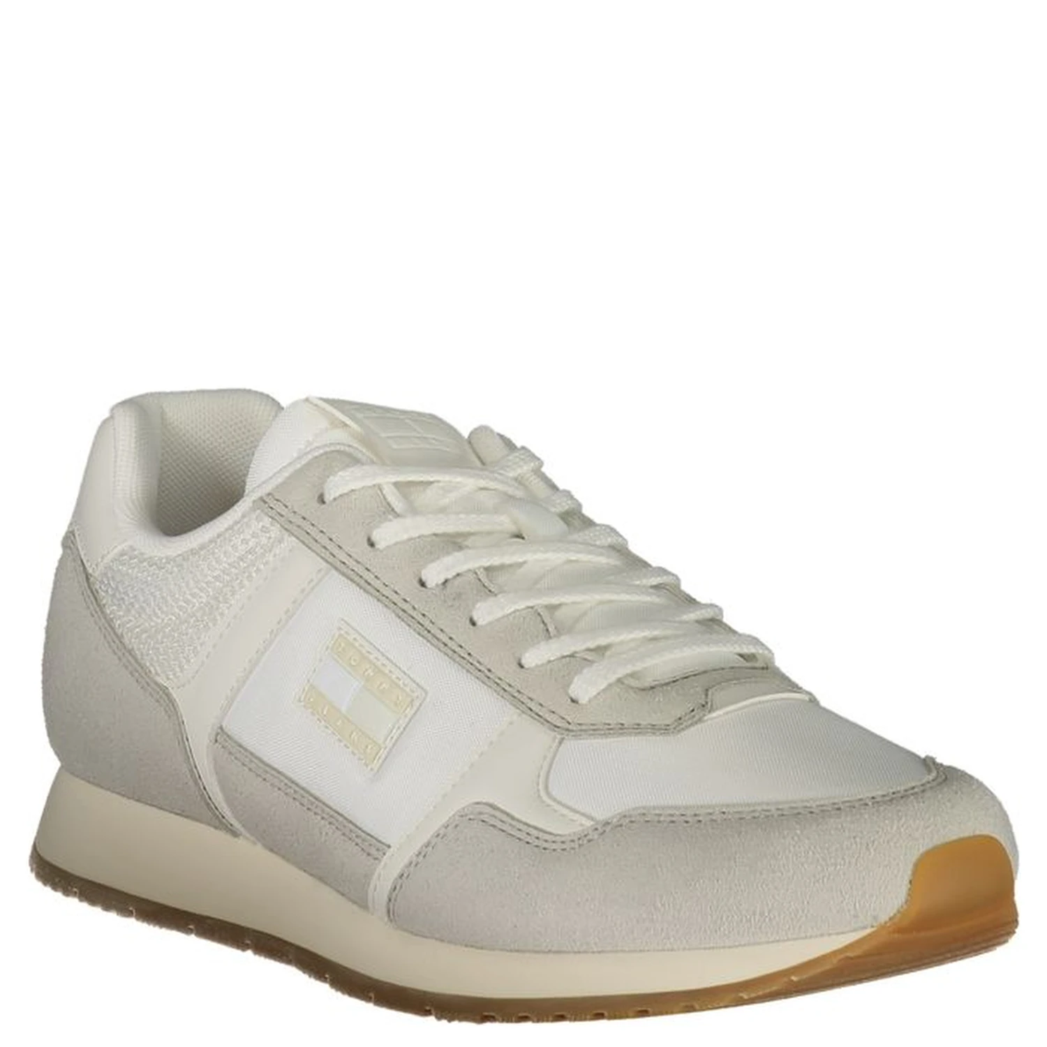 White Polyester Men Sneaker