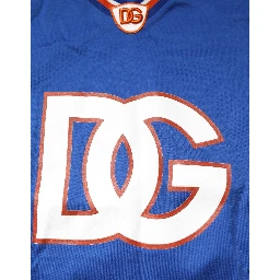 Blue Cotton DG Logo Mesh Jersey T-shirt