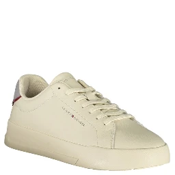 Beige Leather Men Sneaker