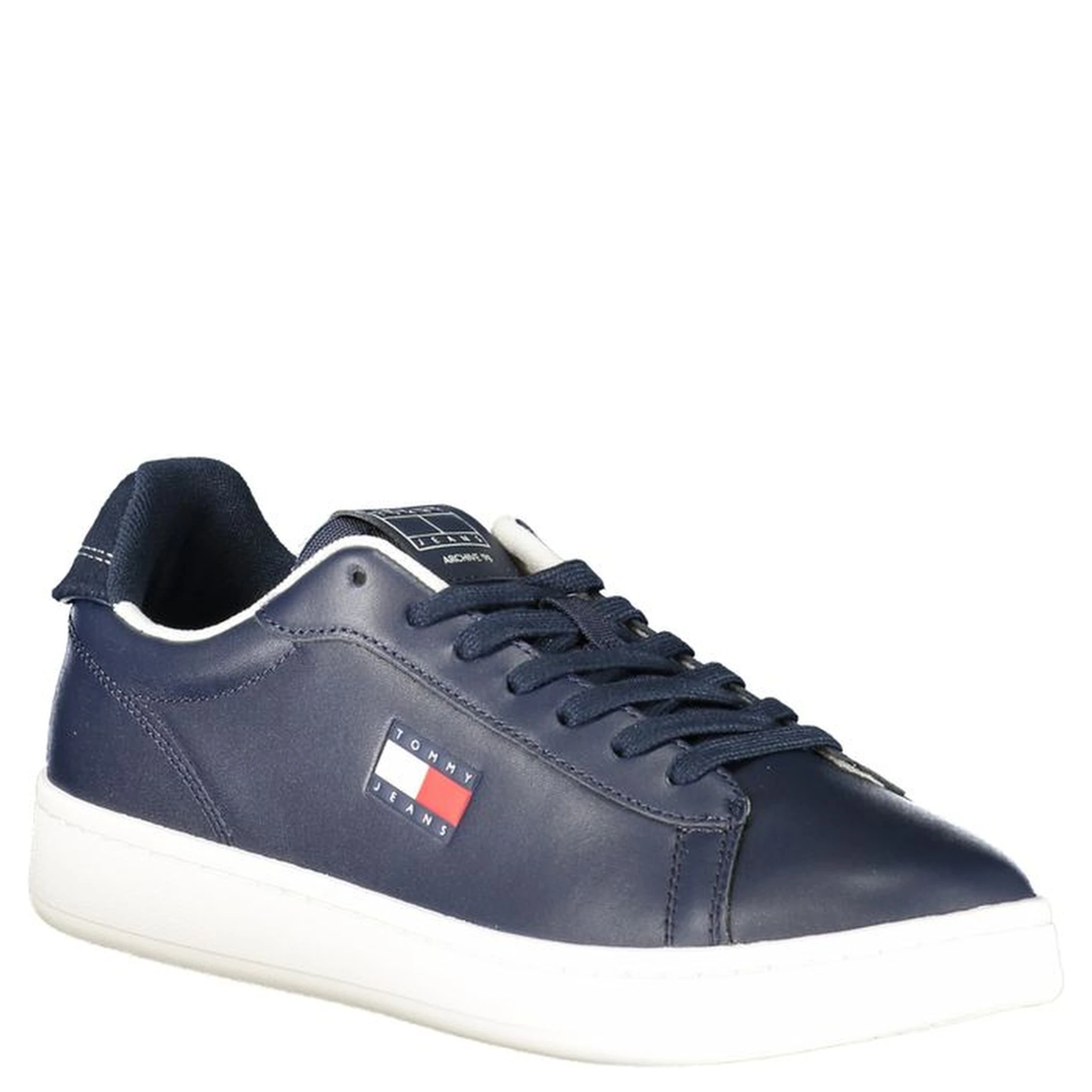 Blue Leather Men Sneaker