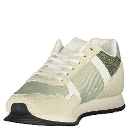 Green Polyester Men Sneaker