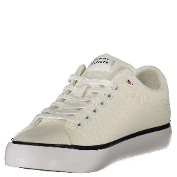 White Polyester Men Sneaker