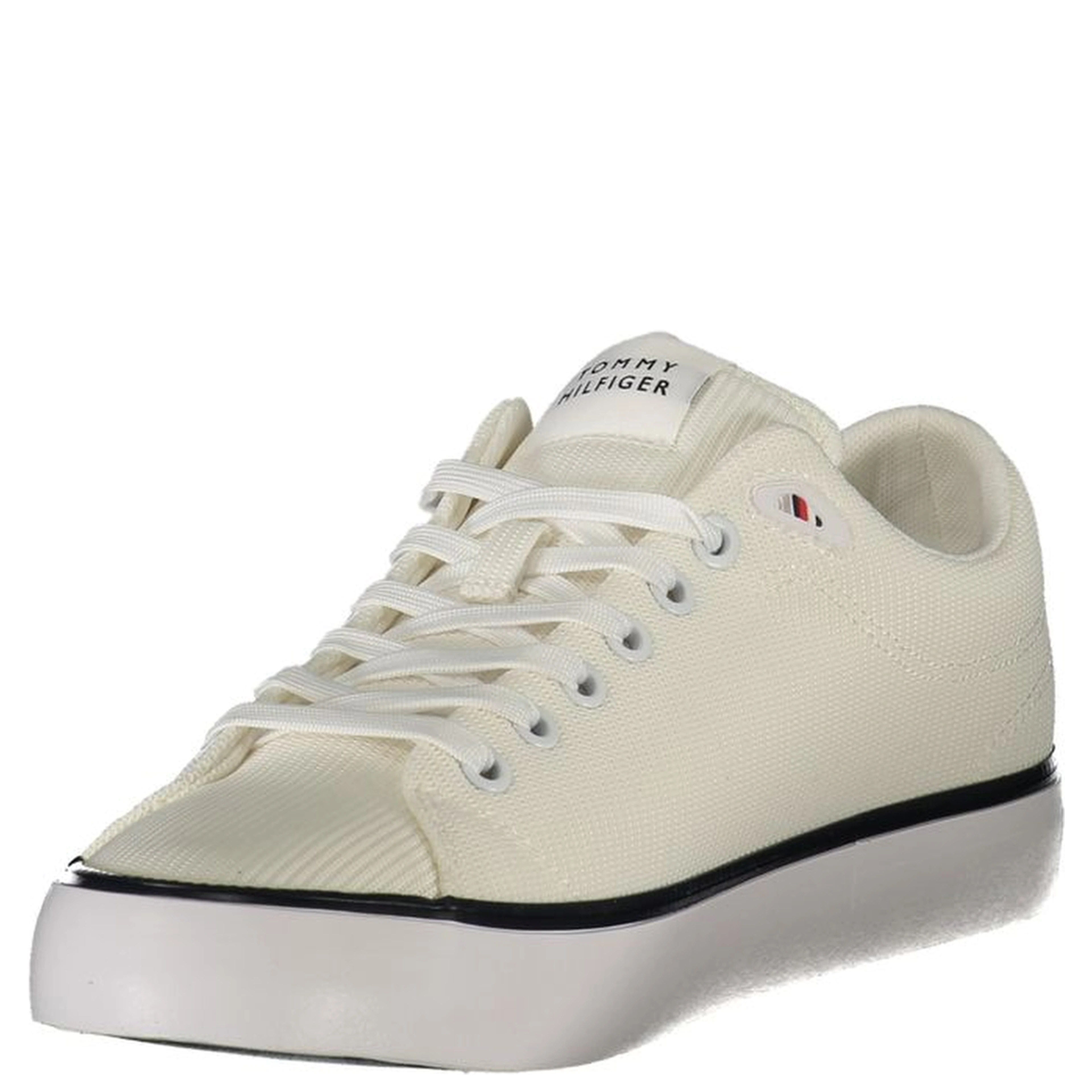 White Polyester Men Sneaker