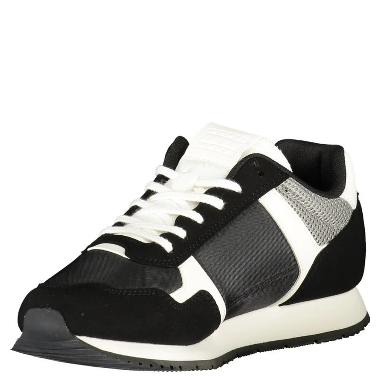 Black Polyester Men Sneaker