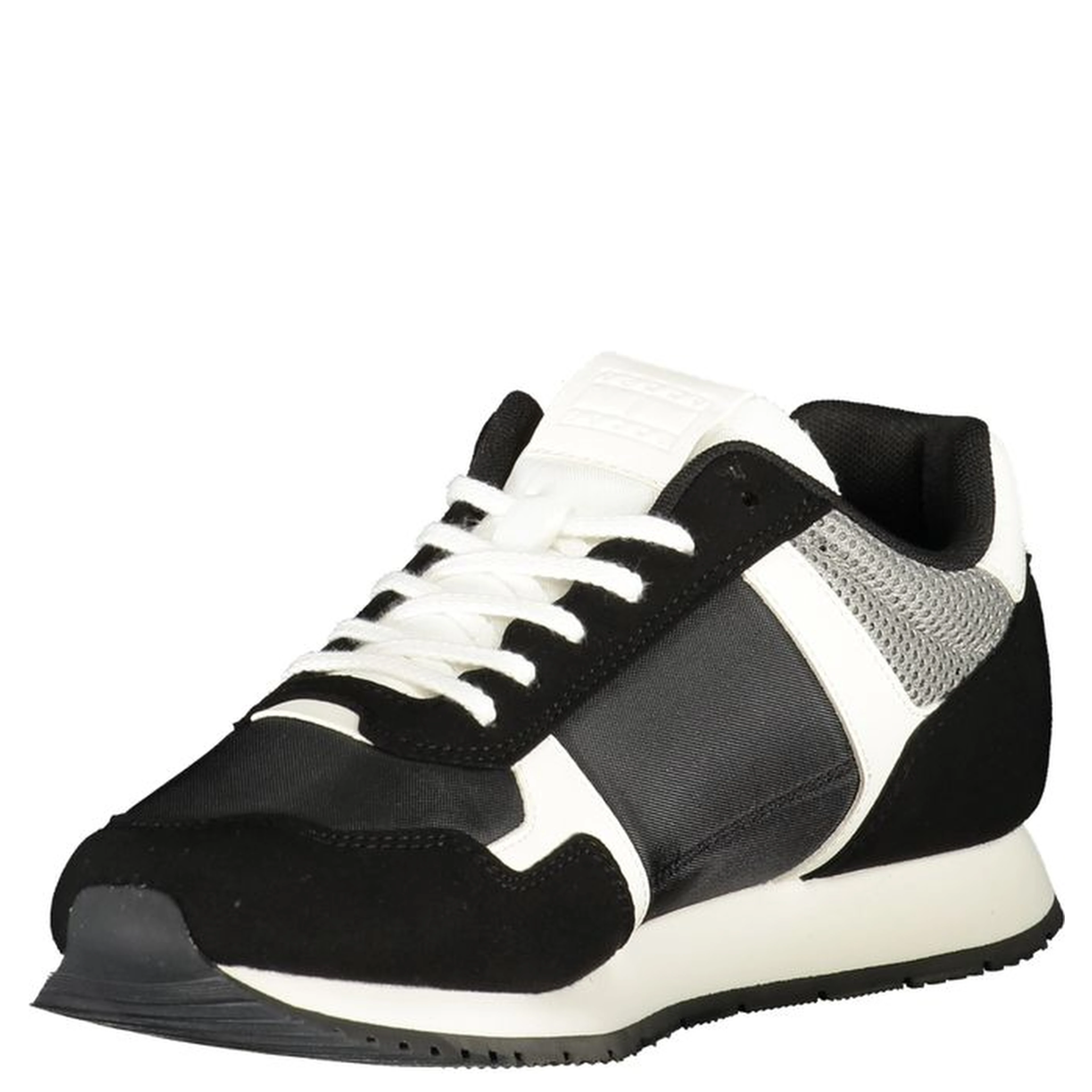 Black Polyester Men Sneaker