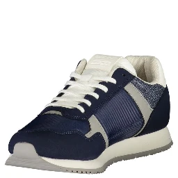 Blue Polyester Men Sneaker