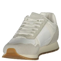 White Polyester Men Sneaker