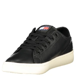Black Leather Women's Sneaker