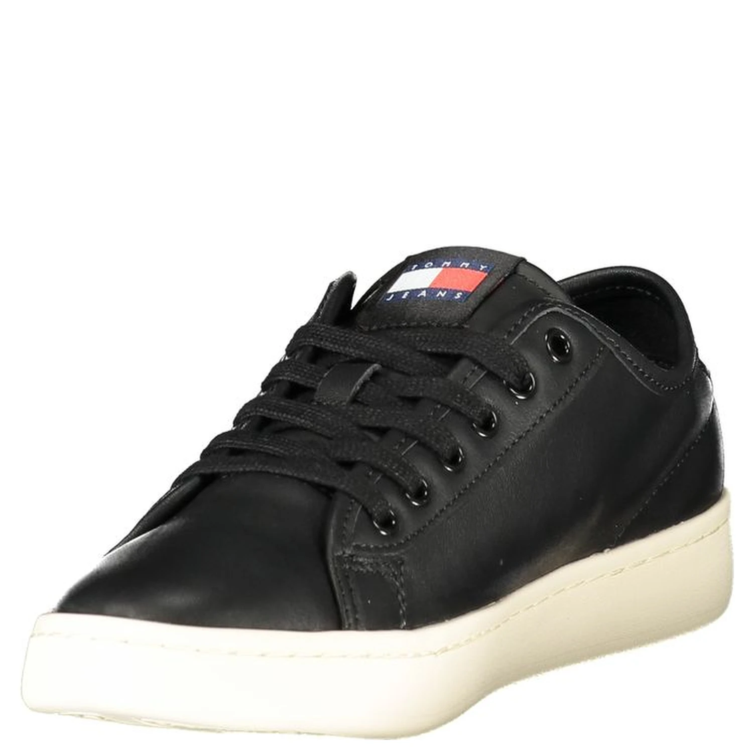 Black Leather Women's Sneaker