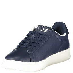 Blue Leather Men Sneaker