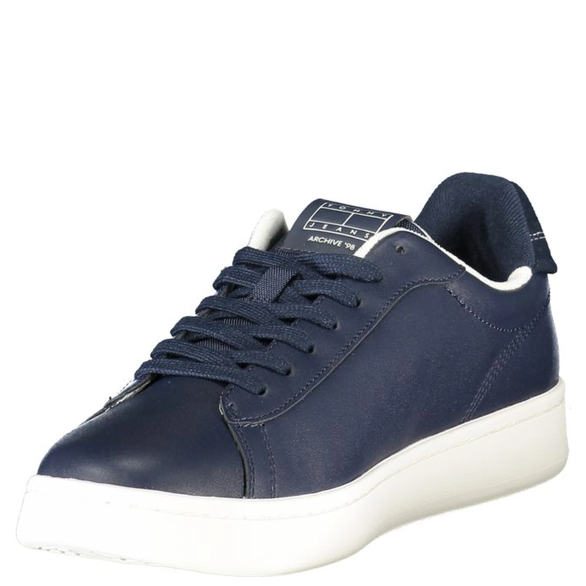 Blue Leather Men Sneaker