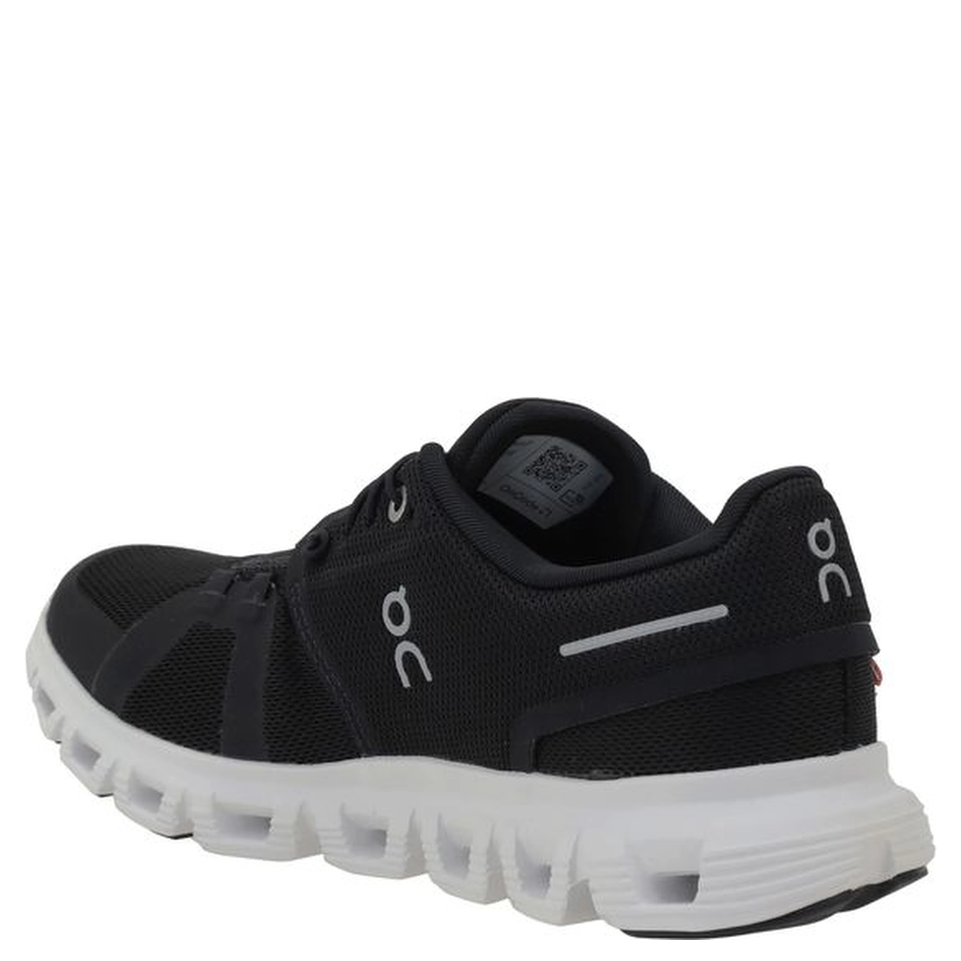 Black Polyester Athletic Sneakers